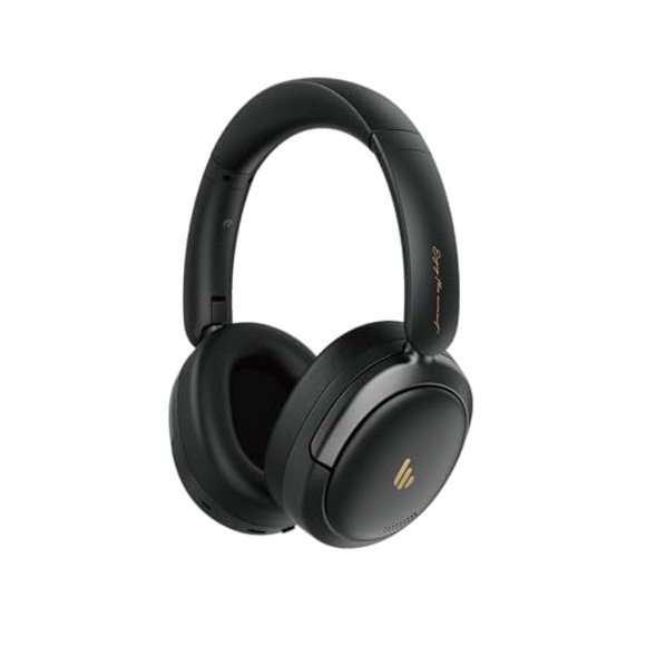 Atom Max - Auriculares híbridos con cancelación activa de ruido, audio de alta resolución, supraaurales inalámbricos, ligeros y plegables, almohadillas cómodas, tiempo de reproducción 45H, carga rápid