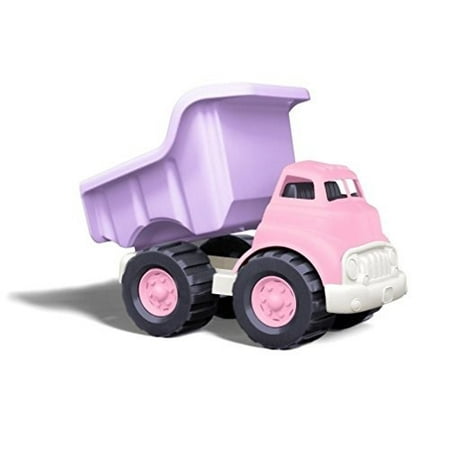Green Toys Dump Truck in Pink Color - BPA Free, Phthalates Free Play Toys for Improving Gross Motor, Fine Motor Skills. Play