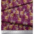 thumbnail image 2 of Soimoi Cotton Cambric Fabric Reindeer Animal Decor Fabric Printed Yard 42 Inch Wide, 2 of 3