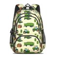 thumbnail image 2 of Tractor and Sheds Cream Pattern Cute School Backpack Bag with Padded Back and Adjustable Shoulder Straps 16.9 X 12.6 X 5.9 Inches, 2 of 5