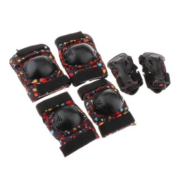 Paquete de 6 Protectores de rodilleras Sunnimix equipo protector para adultos Adolescentes Negro M