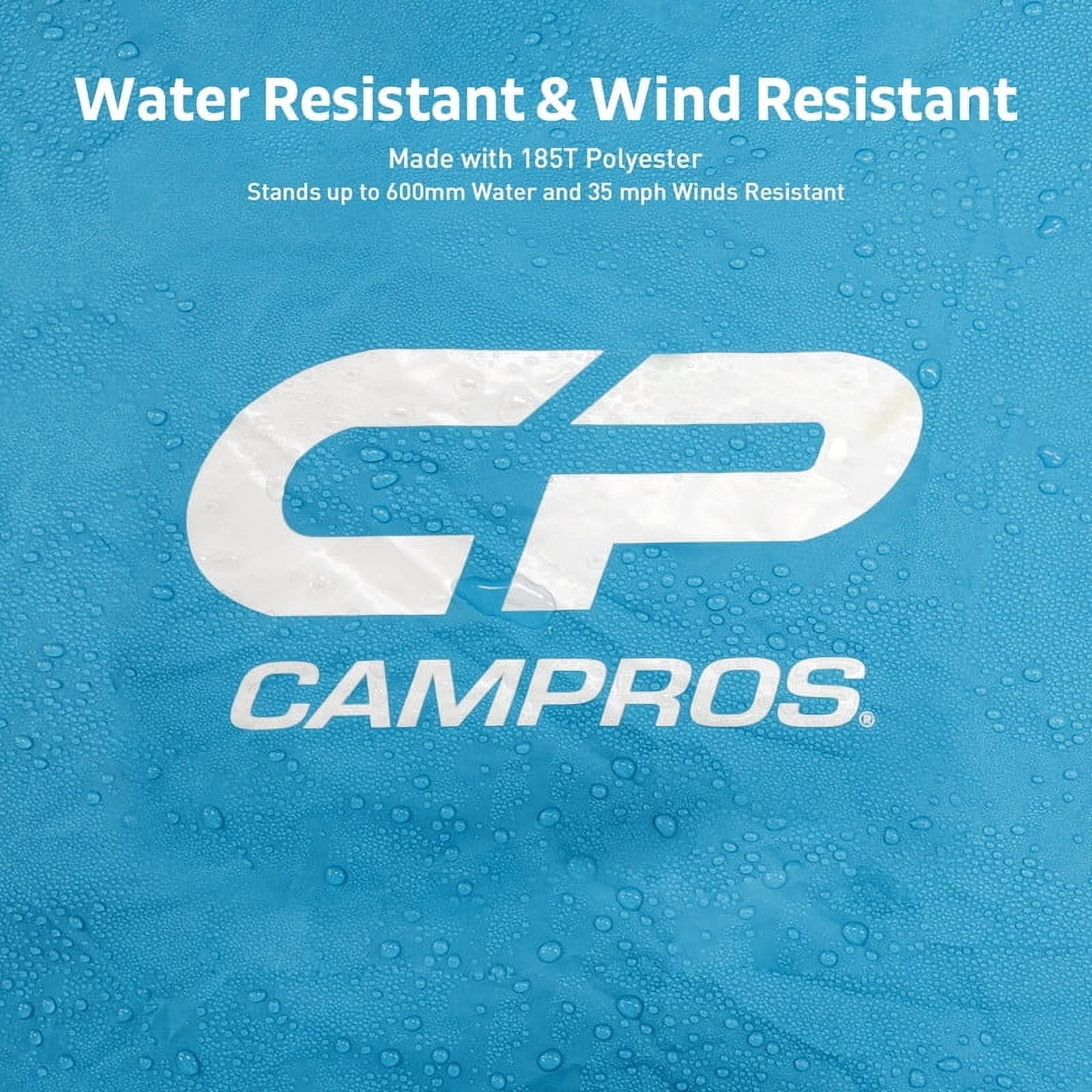CAMPROS 6 Person Camping Tents, Waterproof Windproof Family Dome Tent with Rainfly, Large Mesh Windows, Wider Door, Portable with Carry Bag