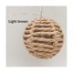 thumbnail image 3 of Brown Rattan Ball Light String - 2.5m Battery Powered Christmas Decoration with 10 LED Lights, 3 of 5