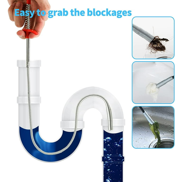 1pc Drain Snake Clog Remover Cleaning Tool For Bathroom Sink Tub Toilet  Clogged Drains Dredge Pipe Sewers, Household Cleaning Brush