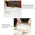 thumbnail image 4 of Ceramic Dry Pot Food Warmer Set, Chafing Dish Cookware Sets, Buffet Warmers Set with Lid, Gold Plating Serving Dishes, 4 of 7