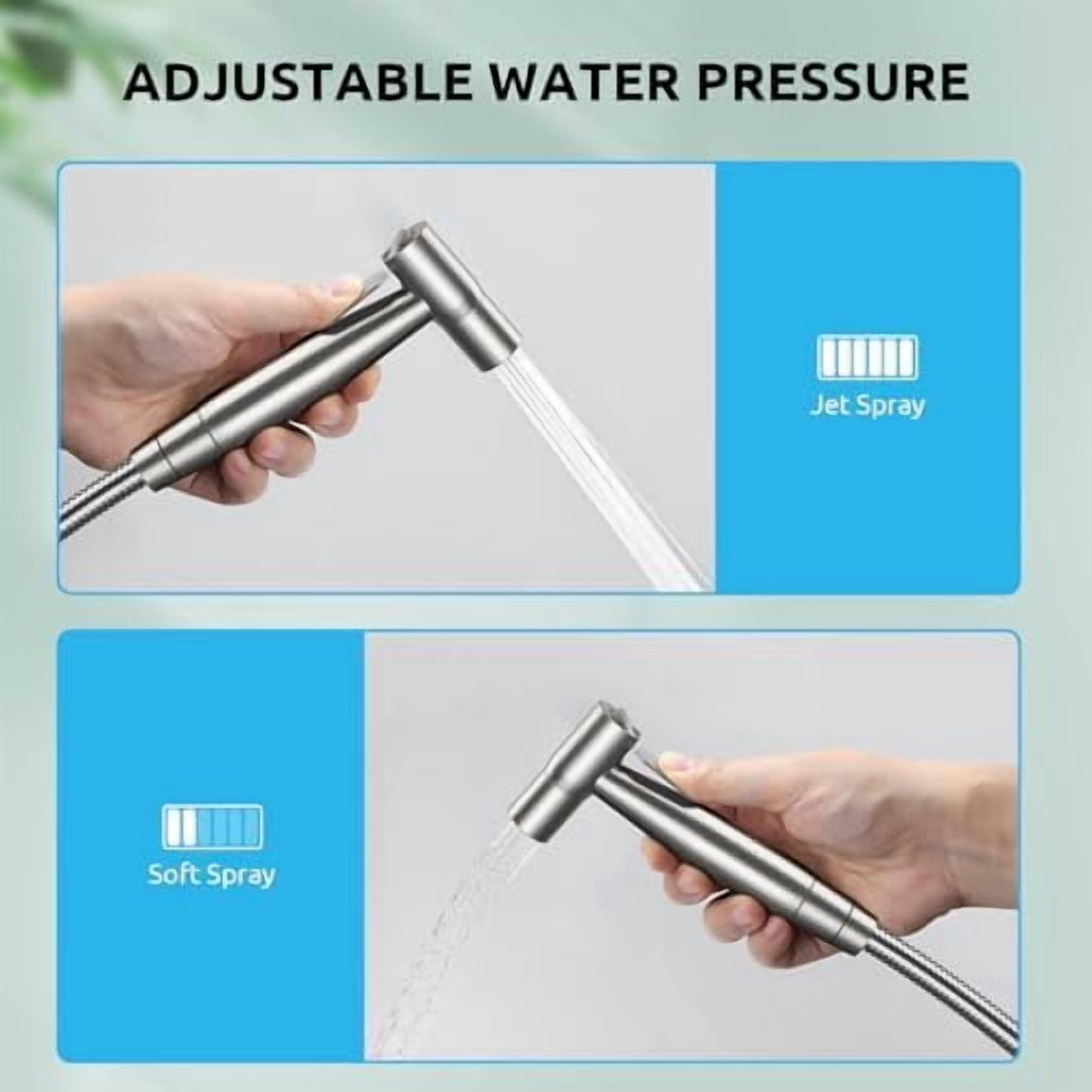 Handheld Bidet Sprayer for Toilet,  Jet Sprayer for Toilet Muslim Shower, Adjustable Water Pressure with Bidet Attachment for Toilet for Feminine and Baby Wash