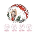 thumbnail image 5 of KLL Christmas Houses Pattern Shower Cap & Bath Cap for Women,Reversible Oversized Waterproof Shower Caps for all Hair Lengths,Elastic Reusable Bathing Hair Cap, 5 of 6