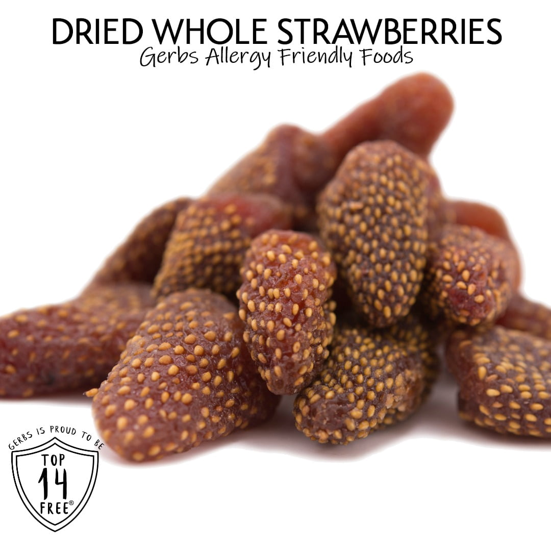 GERBS Summer Sweet Strawberries 2 LBS. | Freshly Dehydrated Resealable Bulk Bag | Top Food Allergy Free | Sulfur Dioxide Free Red Berry | Rich in Vitamins Minerals & Antioxidants| Gluten & Peanut Free