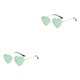 thumbnail image 3 of Guardurnaity Gafas de sol en forma de corazón, montura de metal dorado y lentes Tac para protección solar elegante, gafas de sol verdes verde 2Conjunto, 3 of 6