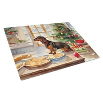 Carolines Treasures DAC3777LCB 15 x 12 in. Dachshund Christmas Cookies Glass Cutting Board