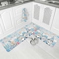 thumbnail image 2 of Kitchen Rugs and Mats,Gnome Nautical Coral Summer Beach Starfish 2 Piece Anti Fatigue Area Runner Rug Set Comfort Standing Floor Mat,Vintage Wood Board Non Slip Absorbent Doormats for Laundry, 2 of 6
