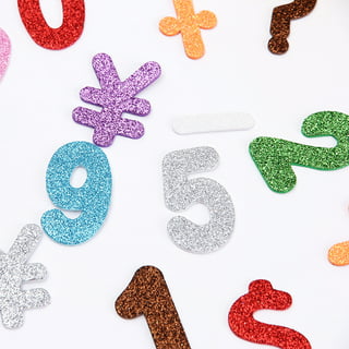 Glitter Letters Stickers, 140 Pcs Foam Stickers for Kids Self Adhesive, 1.57 Size Adhesive Letters Shapes, Glitter Stickers for Scrapbooking