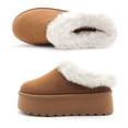 thumbnail image 6 of Glaze Women Winter Slip On Warm Faux Fur Lined Suede Snow Boots 2 Inch Sole, 6 of 7