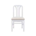thumbnail image 4 of Linon Darlie Beechwood Chairs Set of 2 With Upholstered Seat in White, 4 of 11