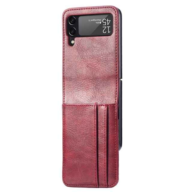 EGNMCR Phone Case Multifunctional Leather Case Suitable For Zflip3 Folding Mobile Phone Case Mobile phone shell