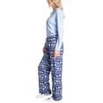 thumbnail image 5 of Goodnight Kiss Funny Face Fleece Pajama Set with Critter Socks, Blue/Polar Bear Fairisle, Small, 5 of 5