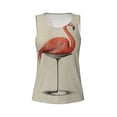 thumbnail image 4 of Lsque Flamingo Sitting On Chair Printed Workout Tank Tops for Women, Athletic Sports Tank Tops, Compression Sleeveless Dry Fit Shirts,Sleeveless Yoga Shirt-X-Large, 4 of 9