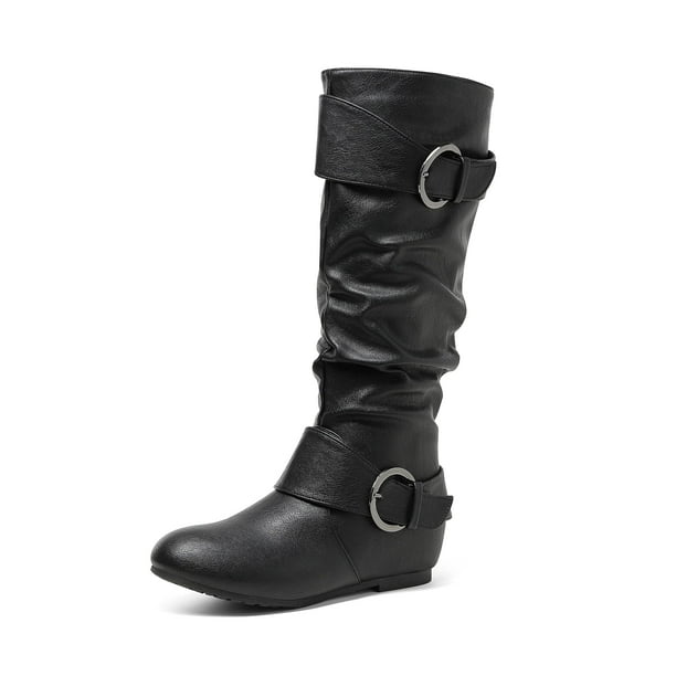 Botas Altas hasta la Rodilla para Mujer DREAM PAIRS Negras Talla 9 con Forro de Piel Sintética