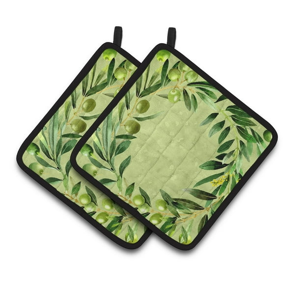 Olives Pair of Pot Holders