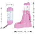 thumbnail image 2 of Dispensador de agua para animales pequeños, hámster, cobaya, conejo, rata, hurón, jerbo, chinchilla, 80 ml, rosa, 2 of 3