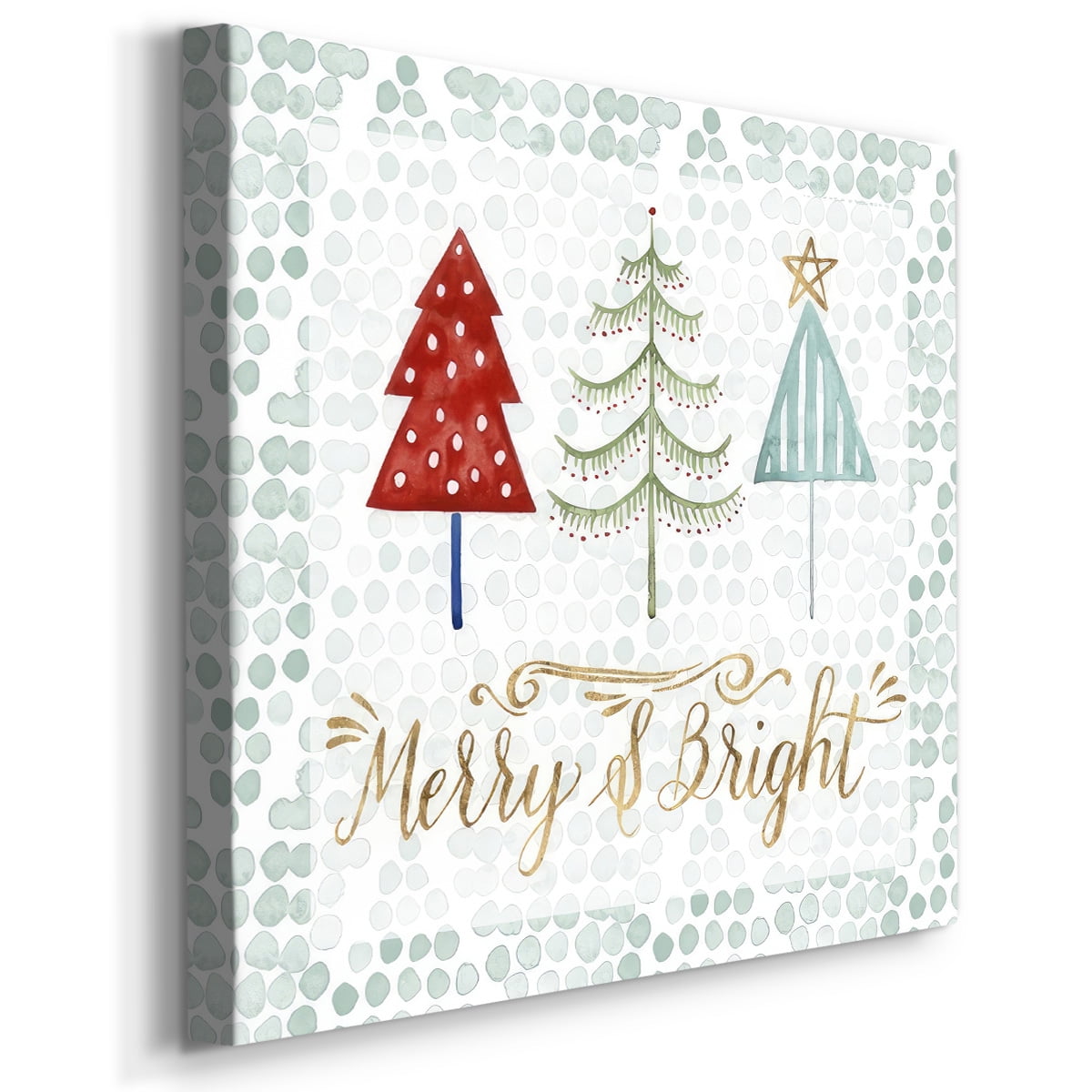 Christmas Tree Whimsy III- Gallery Wrapped Canvas