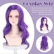 thumbnail image 4 of Short Purple Wig Anime Costume Wig For Costume Cosplay Party Synthetic Party, 4 of 5