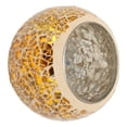 thumbnail image 4 of Candelabro de mosaico hecho a mano, exquisito candelabro romántico de vidrio dorado, candelabro para mesa de comedor, 4 of 14