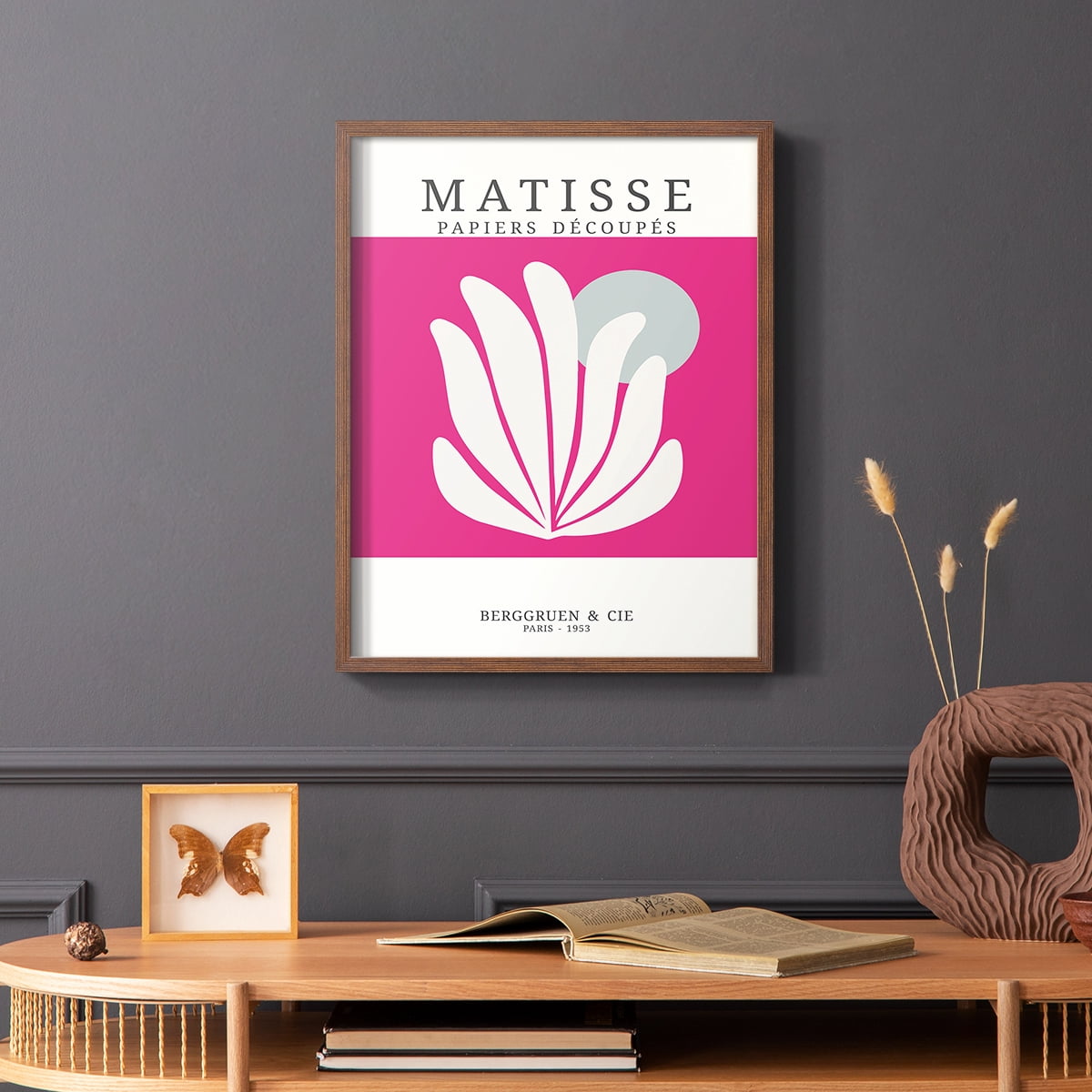 Matisse CDXXII in Brown Solid Wood Framed Print No Nail Hanging