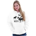 thumbnail image 5 of Funny Meese Moose Animal Humor Hoodie Sweatshirt Women Men Brisco Brands S, 5 of 6