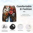 thumbnail image 3 of Rateoe Elegant Floral Vase Painting Pattern Men’s Swim Shorts with Compression Liner – Double-Layered Quick-Dry Swimwear, Comfortable & Stretchy Beach Shorts-3X-Large, 3 of 6