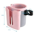 thumbnail image 5 of Bike Cup Holder with Cell Phone Holder Key Holder for Bicycle Motorcycle Scooter Scooters, Grey Pink Grey Pink, 5 of 5
