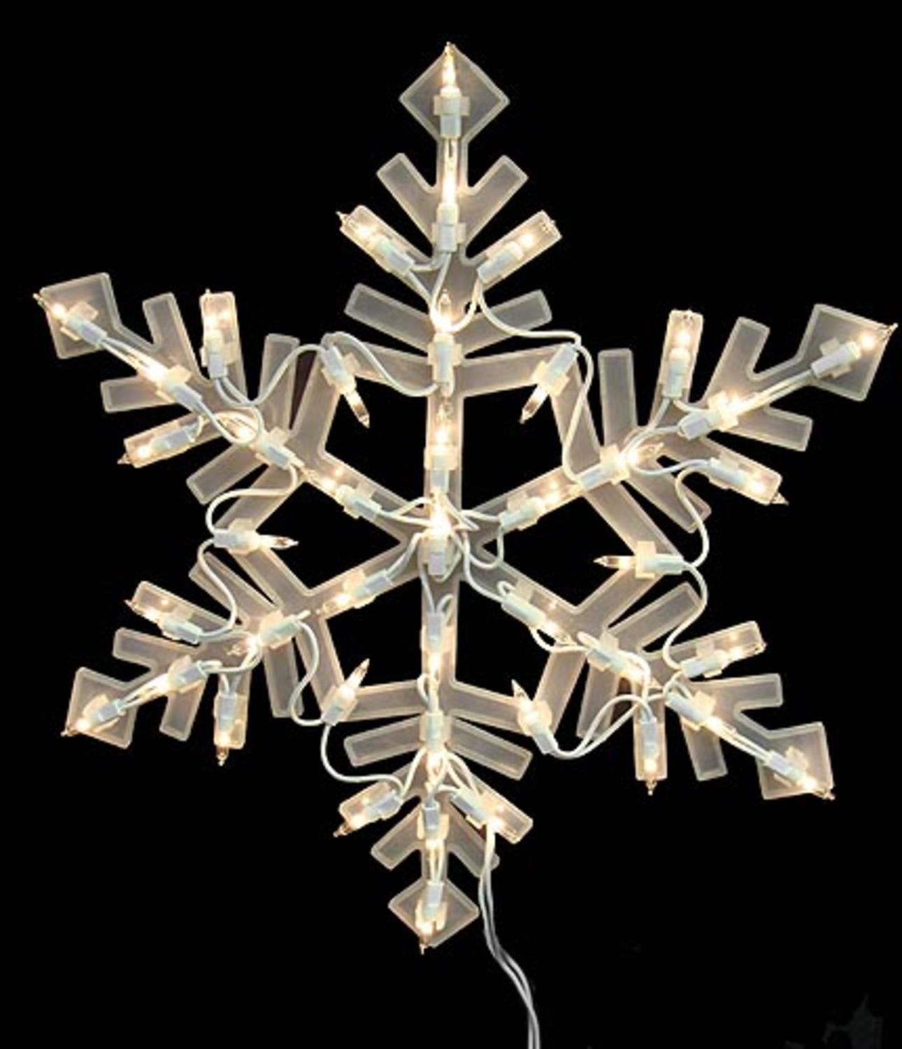 16" Lighted Snowflake Christmas Window Silhouette Decoration  Walmart