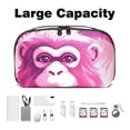 thumbnail image 3 of Monkey Travel Case Charger Pouch Hard Drive Bag Cable Organizer Desk Cord Travel Organizer Waterproof Oxford Fabric Electronic Digital Accessories Storage Bag Black 5.9x9.44x3.14 in, 3 of 6
