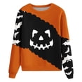 thumbnail image 5 of WEAIXIMIUNG Robes Chandail en Molleton pour Femmes 2024 Chandail en Molleton pour Femmes Imprimé Col Rond Chandail en Molleton Col Rond Ajusté Pull Tops Décontracté Manches Longues Chemises d'Entraînement, 5 of 5