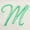 M, variant on DALIX Monogram Tote Bag for Women's Personalized Open Top Mint Green Letter D