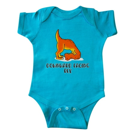 

Inktastic Downward Facing Rex Yoga Master Downward Facing Dog Pose Gift Baby Boy or Baby Girl Bodysuit