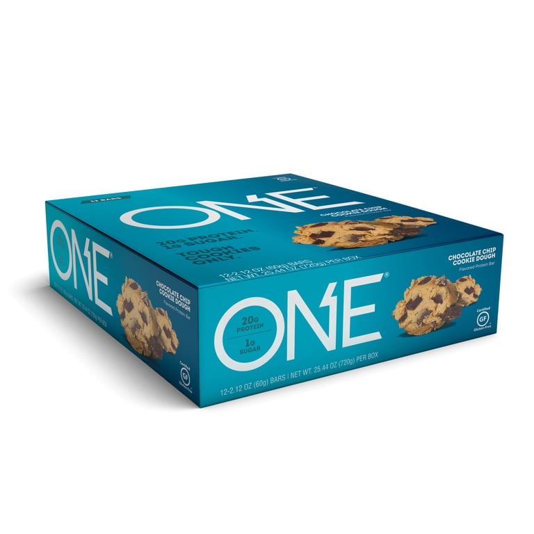One Brands ワンプロテインバー 33本 ONE Brands, Protein Bar, Cookie Dough, 20g Protein, 12 Count