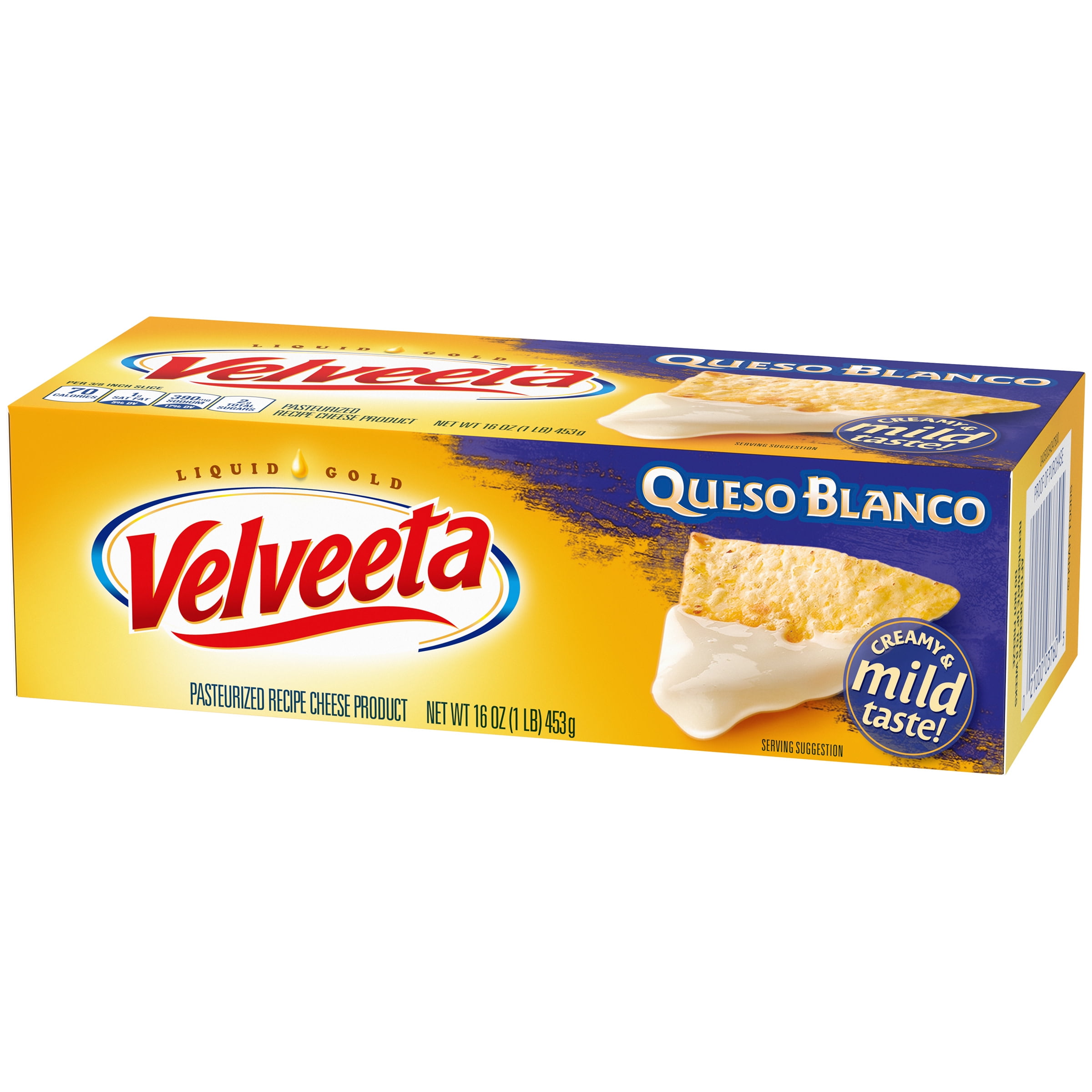 Velveeta Queso Blanco Cheese 16 Oz Block Walmart Com Walmart Com