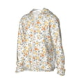 thumbnail image 2 of Rocae Floral1 Print Breathable Sun Protection Hoodie Quick-Dry Lightweight Long Sleeve Hoodie Unisex Running Sports Shirt Large, 2 of 9