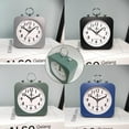 thumbnail image 7 of Silent Alarm Clock Modern Square Quartz Movement Bedside Analog Dial Desk Home Decor Art Diy Ornament Room Decoration, 7 of 7