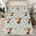 thumbnail image 2 of Castle Fairy Children Highland Bull Twin Sheet Sets,Chic Floral Flowers Bedding, 2 of 7