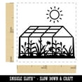 thumbnail image 2 of Glass Greenhouse with Sun and Plants Self-Inking Rubber Stamp Ink Stamper - Black Ink - Small 1 Inch, 2 of 7