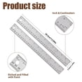 thumbnail image 3 of WHEANG Stainless Ruler 12 Inch With Cork Backing Non Slip Metric Ruler With Inch And Centimeters Double Scale For Drawing Engineering Sewing School Drafting Tools, 3 of 9