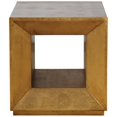 thumbnail image 4 of Home Square 20" Square Glass Top Accent End Table in Gold - Set of 2, 4 of 7