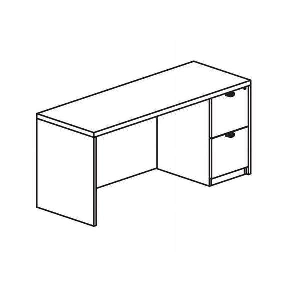 Lorell PC2472RGE Prominence 2.0 Gray Elm Laminate Desk Unit