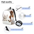 thumbnail image 3 of Disketp Cute Kittens And Puppy print Canvas Backpack Lightweight Travel Daypack Student Rucksack Laptop Backpack-Small, 3 of 5
