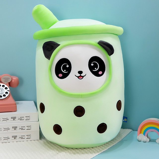 Simulation fruit milk tea cup pillow plush toy large bubble tea Doll Doll Gift DMH