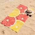 thumbnail image 4 of Citrus Fruit Print Beach Towel, 27.5x55in Oversized Quick Dry Pool Towel for Beach, Gym, Travel, 4 of 6