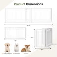 thumbnail image 3 of UBesGoo White Metal Pet Gate, No-Drill Adjustable Folding Design for Indoor Safety Barrier, 3 of 10