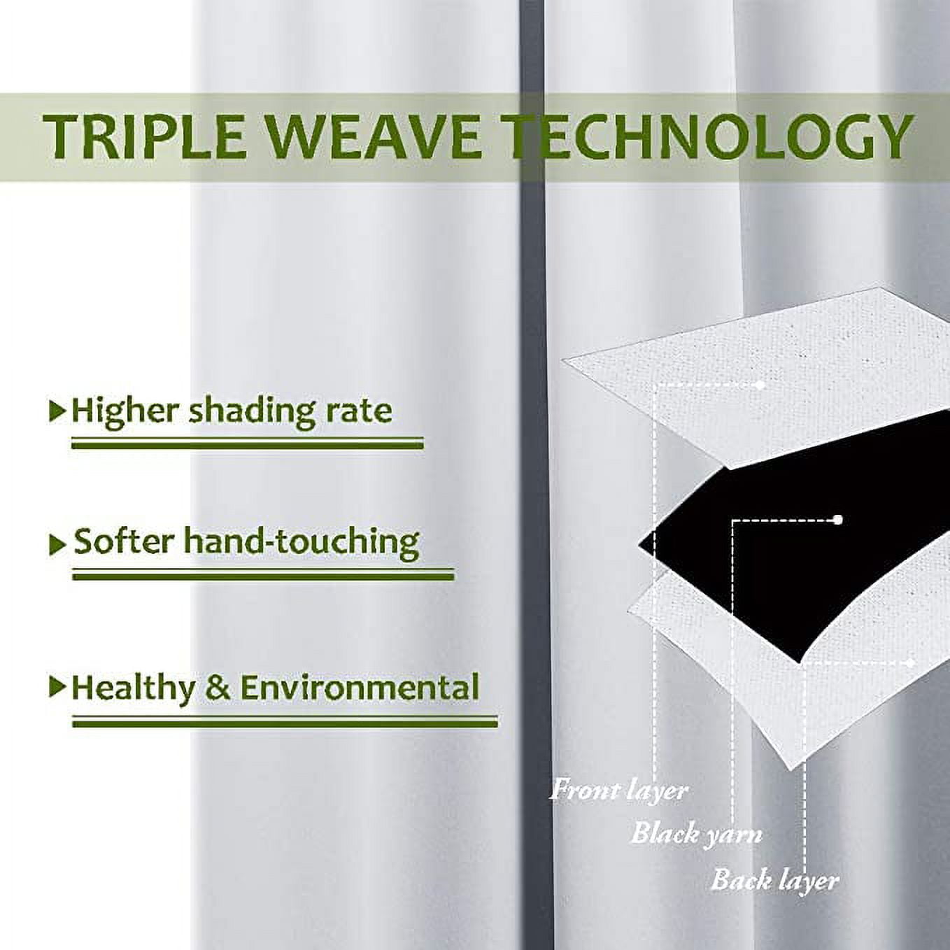 Amay Blackout Double Pinch Pleat Curtain Panel Draperies Beige 72"W x 84"L-1 Panel